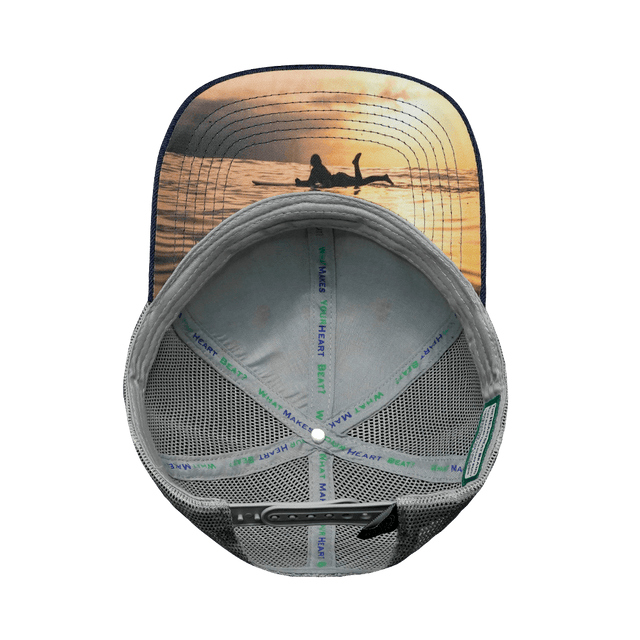 Surf Hat, Baseball Hat, Snapback Hat, Cork, Heather Navy, Gray, Mens Hat, Womens Hat, Underbill Picture