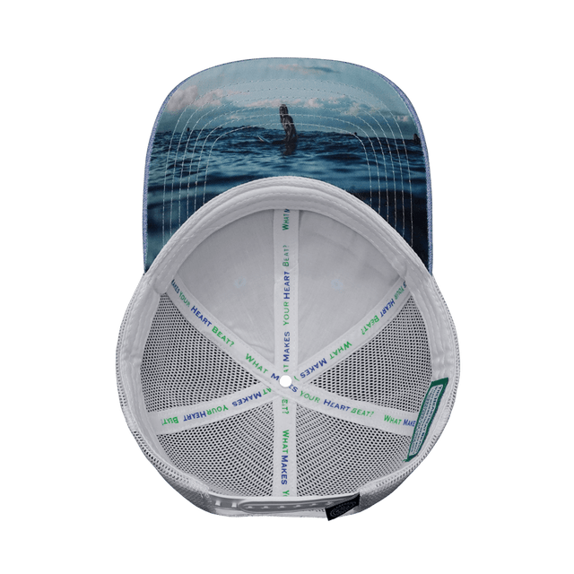 Surf Hat, Low Profile, Snapback Hat, Light Blue, White, Mens Hat, Womens Hat, Underbill Picture