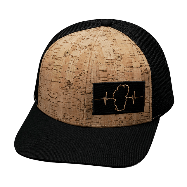 Tahoe Hat, Baseball Hat, Snapback Hat, Cork, Black Mens Hat, Womens Hat, Front Picture