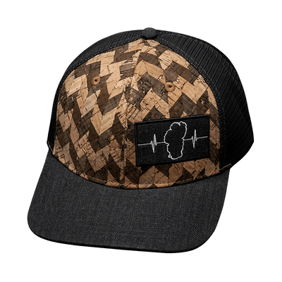 Tahoe Hat, Baseball Hat, Snapback Hat, Cork, Charcoal, Mens Hat, Womens Hat, Front Picture