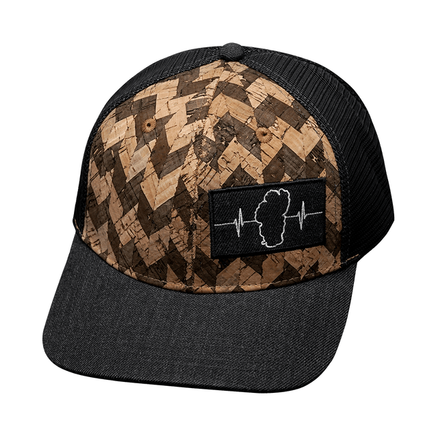 Tahoe Hat, Baseball Hat, Snapback Hat, Cork, Charcoal, Mens Hat, Womens Hat, Front Picture