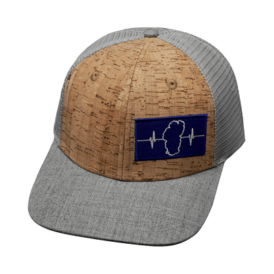 Tahoe Hat, Baseball Hat, Snapback Hat, Cork, Heather Gray, Gray, Mens Hat, Womens Hat, Front Picture