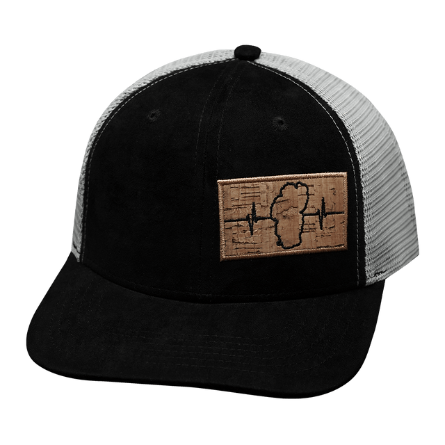 Tahoe Hat, Baseball Hat, Snapback Hat, Suede, Black, Gray, Mens Hat, Womens Hat, Front Picture