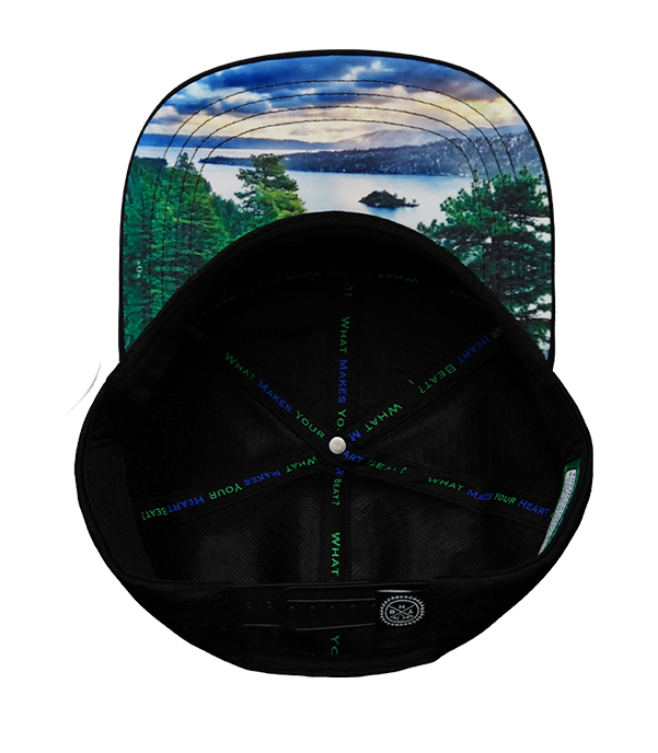 Tahoe Hat, Flat Bill, Snapback Hat, Black, Gray, Charcoal, Mens Hat, Womens Hat, Underbill Picture