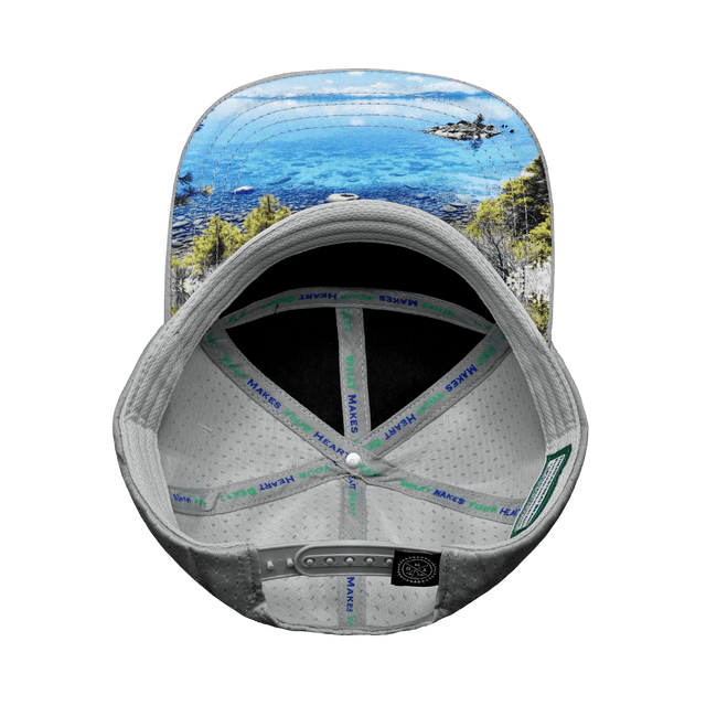 Tahoe Hat, Flat Bill, Snapback Hat, Gray, Black, Charcoal, Mens Hat, Womens Hat, Underbill Picture
