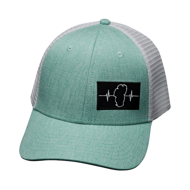Tahoe Hat, Low Profile, Snapback Hat, Teal, White, Mens Hat, Womens Hat, Front Picture