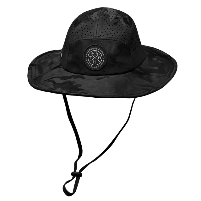 THB Boonie, Sun Hat, Black Camo, Mens Boonie, Womens Boonie, Front Picture