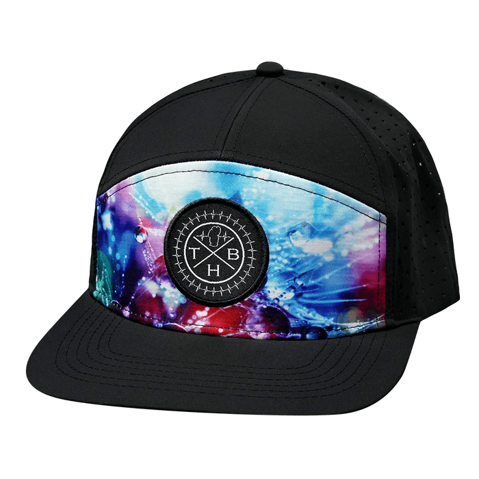 THB Hat - Flat Bill - Bokeh - Black - Laser Mesh
