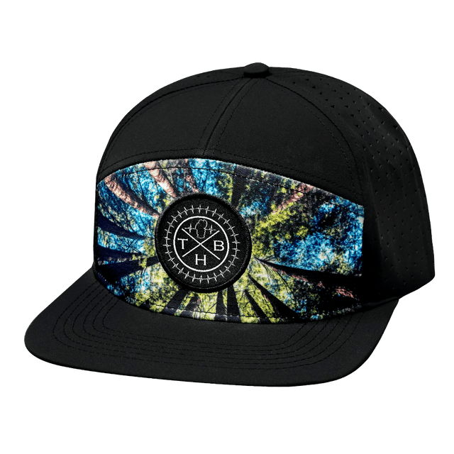 THB Hat, Flat Bill, Snapback Hat, Forest, Black, Mens Hat, Womens Hat, Front Picture