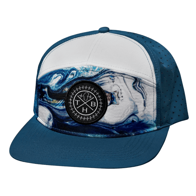 THB Hat, Flat Bill, Snapback Hat, Fun Shui, Teal, Mens Hat, Womens Hat, Front Picture