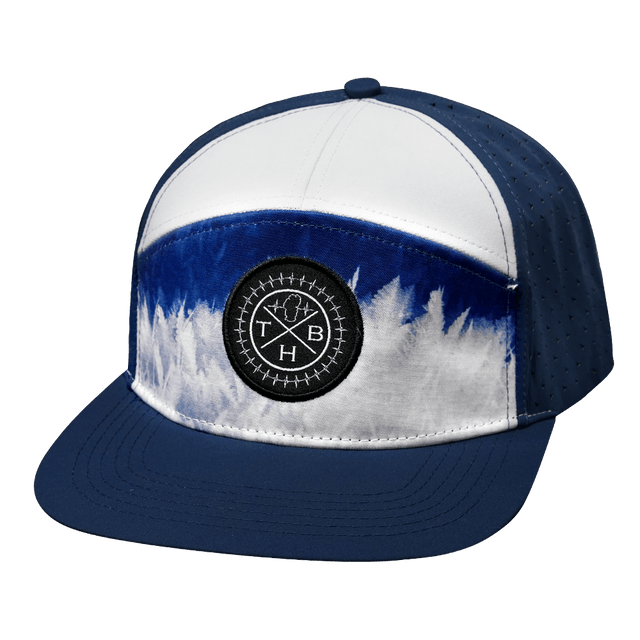 THB Hat, Flat Bill, Snapback Hat, Ice Crystals, Navy, Mens Hat, Womens Hat, Front Picture