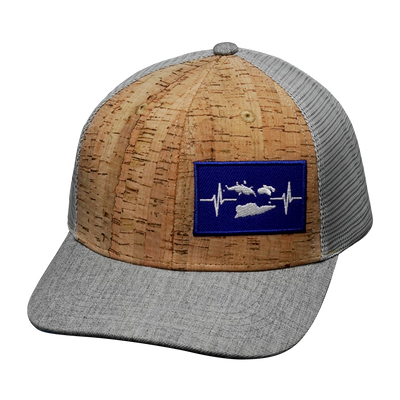 Viirgin Islands Hat, Baseball Hat, Snapback Hat, Cork, Heather Gray, Gray, Mens Hat, Womens Hat, Front Picture