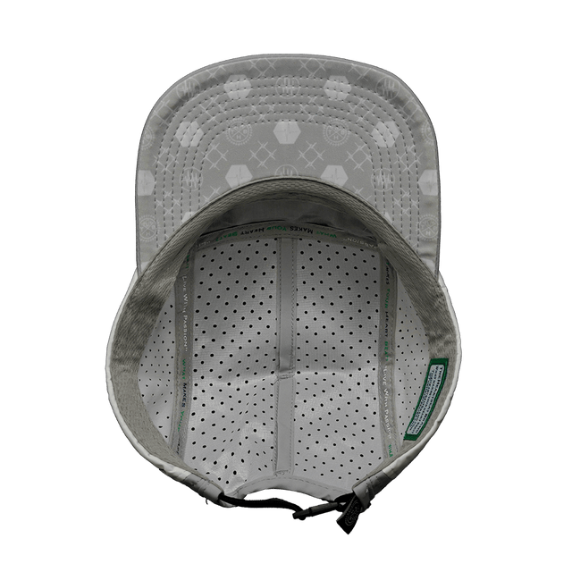 Yoga Hat, 5 Panel Hat, Ponytail, Strapback, Gray, Navy, White, Mens Hat, Womens Hat, Underbill Picture