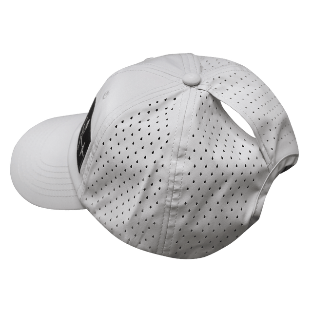 Yoga Hat, Dad Hat, Ponytail, Snapback, White, Mens Hat, Womens Hat, Ponytail Hole Picture
