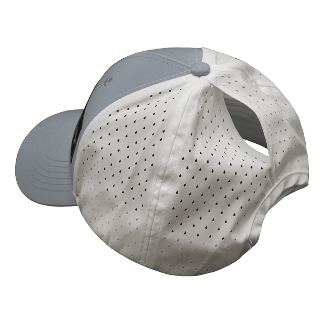 Yoga Hat, Low Profile, Ponytail, Snapback Hat, Gray, White, Mens Hat, Womens Hat, Ponytail Hole Picture