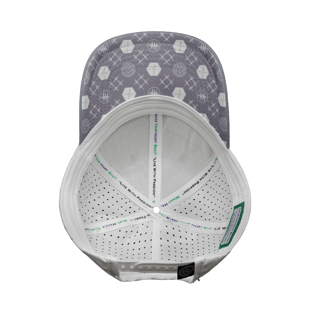 Yoga Hat, Low Profile, Ponytail, Snapback Hat, Gray, White, Mens Hat, Womens Hat, Underbill Picture