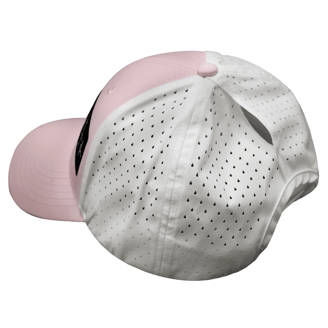 Yoga Hat, Low Profile, Ponytail, Snapback Hat, Pink, White, Mens Hat, Womens Hat, Ponytail Hole Picture