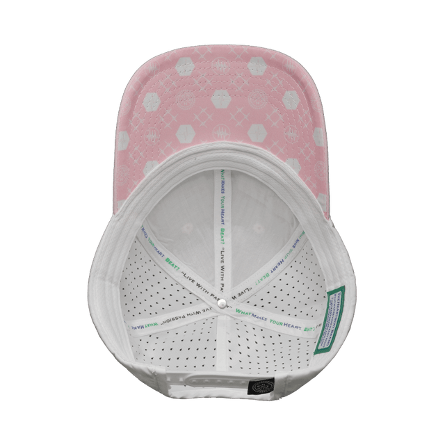 Yoga Hat, Low Profile, Ponytail, Snapback Hat, Pink, White, Mens Hat, Womens Hat, Underbill Picture