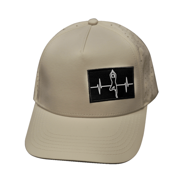 Yoga Hat, Trucker Hat, Snapback Hat, Cream, Mens Hat, Womens Hat, Front Picture