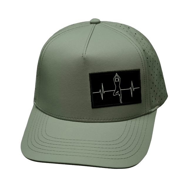 Yoga Hat, Trucker Hat, Snapback Hat, Sage, Mens Hat, Womens Hat, Front Picture
