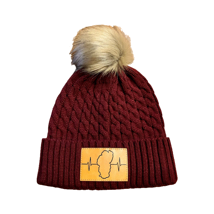 Tahoe Beanie - Pom - Maroon