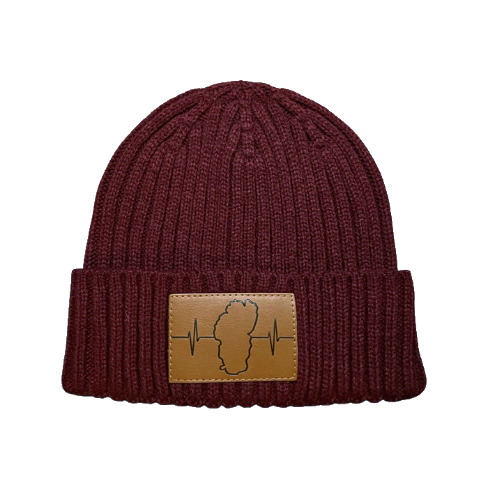 Tahoe Beanie - Ribbed Cuff - Maroon