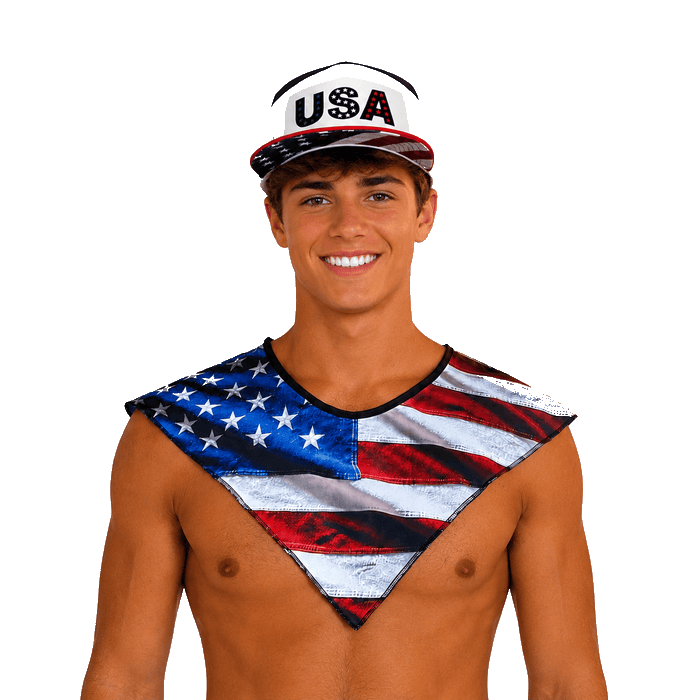 American Flag Sun Shoulder Protection - Cooling Shall