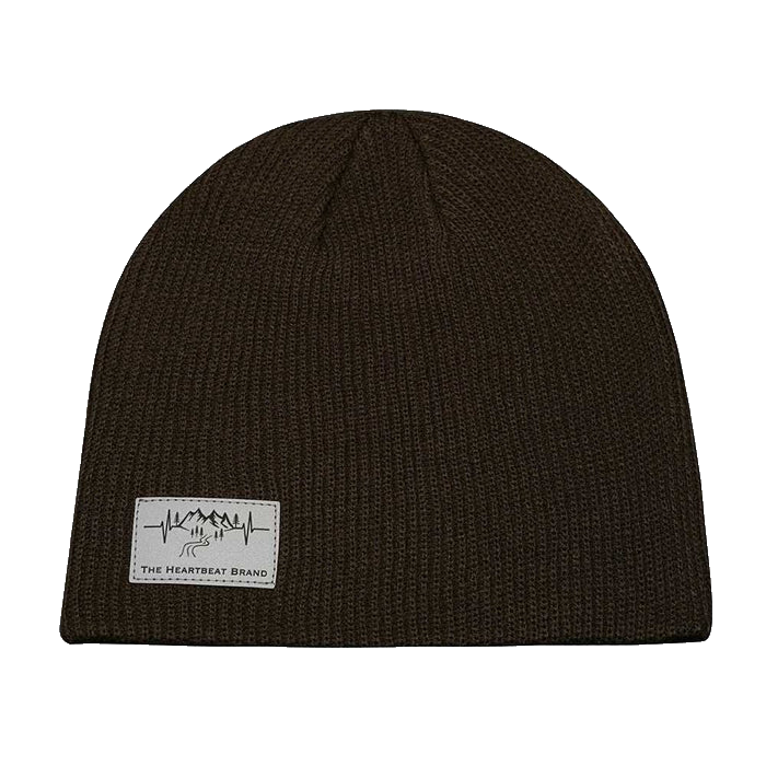 Mountains Beanie - No Cuff - Chocolate