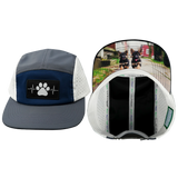 Dog - 5 Panel - Sporty - Unstructured - Charcoal / Navy / White (Unisex)