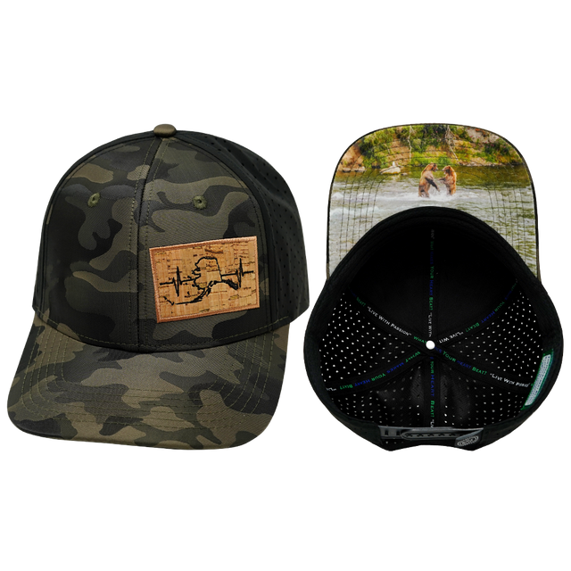 Alaska - 6 Panel - Tan Camo / Black  (Unisex)