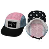 Pickleball - 5 Panel - Sporty - Unstructured - Black / White / Light Blue / Pink