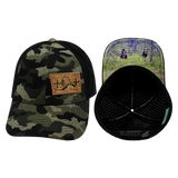 Alaska - 6 Panel - Shallow Fit - Pony Tail - Camo / Black  (Unisex)