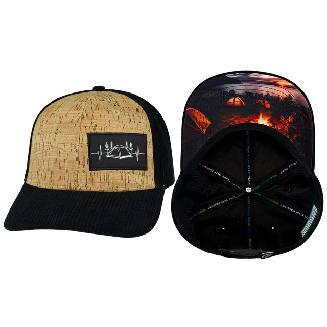 Camping - 6 Panel - Cork - Corduroy - Black (Unisex)