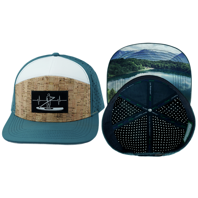 Paddle Board - 7 Panel - Cork - Dark Teal / White (Unisex)