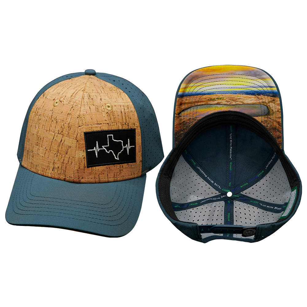 Texas - 6 Panel  - Shallow Fit - Cork - Teal