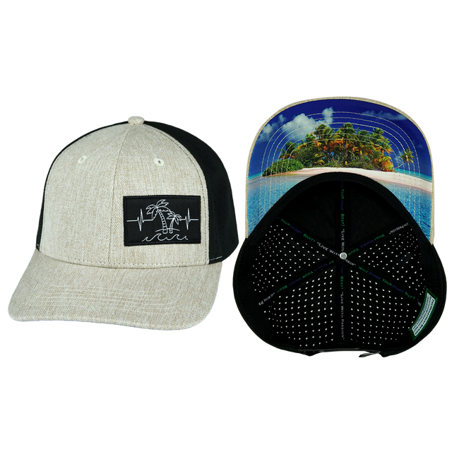 Beach - 6 Panel - Cream Hemp / Black (Unisex)