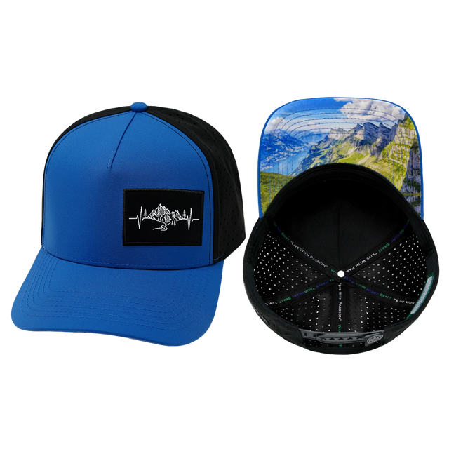 Mountains - 5 Panel - Structured - Royal Blue / Black