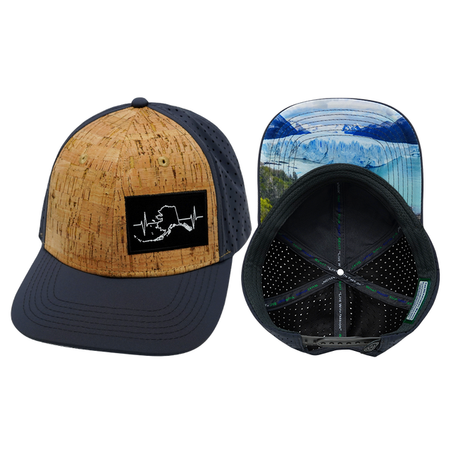 Alaska - 6 Panel - Cork - Charcoal  (Unisex)