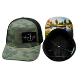 Golf - 5 Panel - Structured - Teal Camo / Black