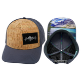 Mountains - 6 Panel - Cork - Charcoal (Unisex)