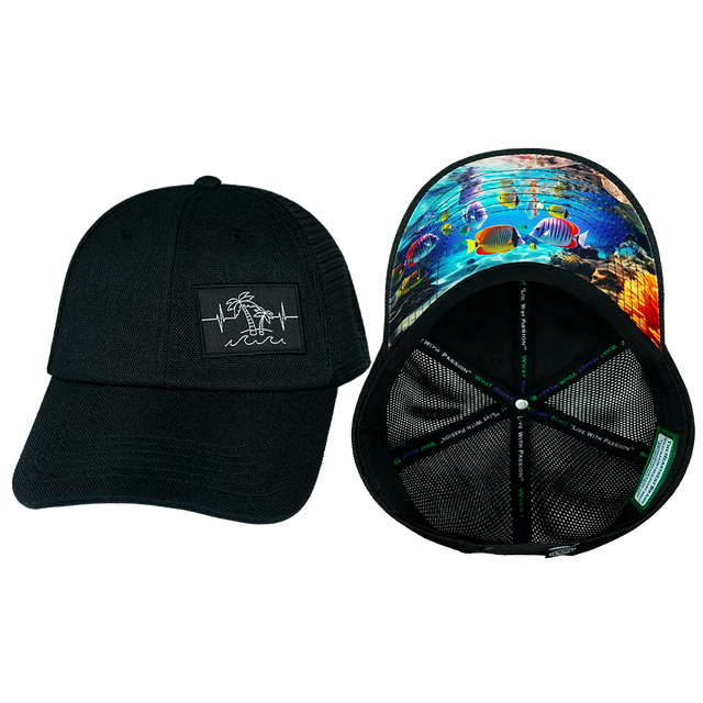 Beach - 6 Panel - Unstructured - Black Hemp / Black (Unisex)