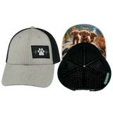 Dog - 6 Panel - Shallow Fit - Pony Tail - Tan / Black (Unisex)