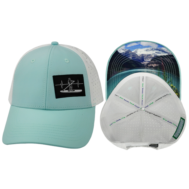 Paddle Board - 6 Panel - Shallow Fit - Pony Tail - Mint / White (Unisex)