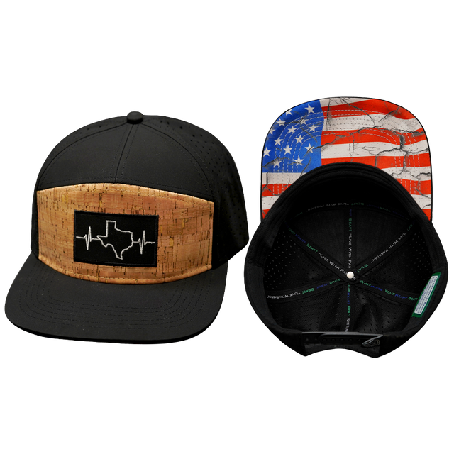 Texas - 7 Panel - Cork - Black (Unisex)