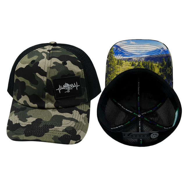 Mountains - 6 Panel - Unstructured - Camo / Black (Unisex)