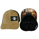 Dog - 6 Panel - Corduroy - Tan / Black (Unisex)