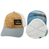 Paddle Board - 6 Panel - Shallow Fit - Pony Tail - Cork - Gray / White (Unisex)