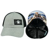 Dog - 6 Panel - Unstructured - Heather Gray / Black (Unisex)