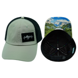 Mountains - 6 Panel - Unstructured - Green / Black