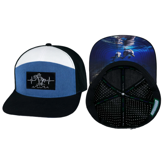 Beach - 7 Panel - Corduroy - Black / Blue / White (Unisex)